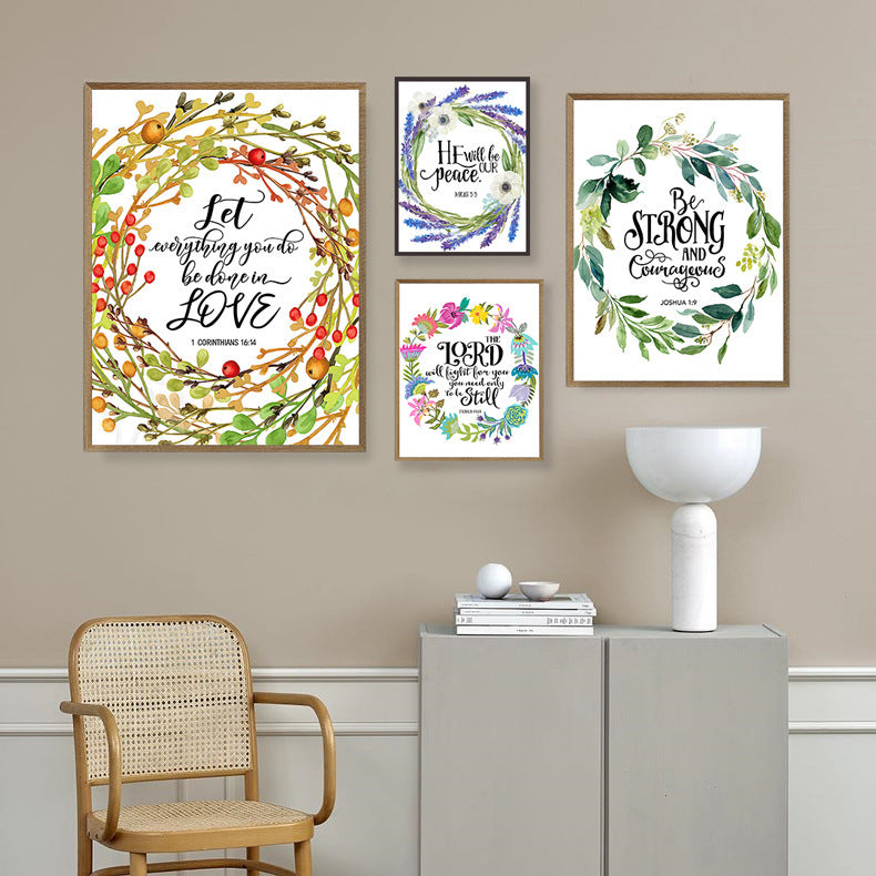 Quadro canvas fiori nordico