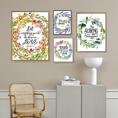 Quadro canvas fiori nordico