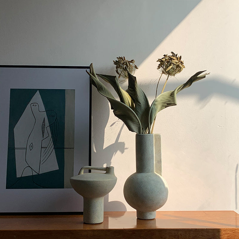 Vaso ceramica arte floreale