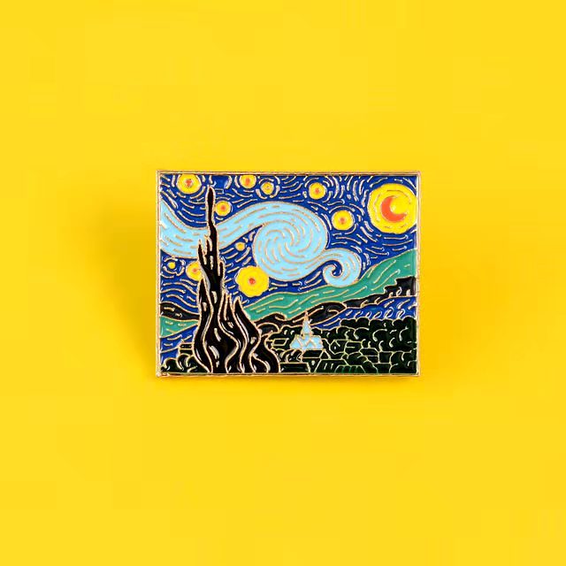 Spilla Stelle Smaltata Retro