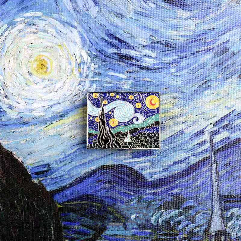 Spilla Stelle Smaltata Retro