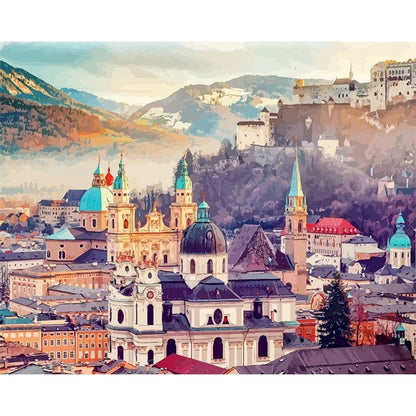 Quadro paesaggio montano
