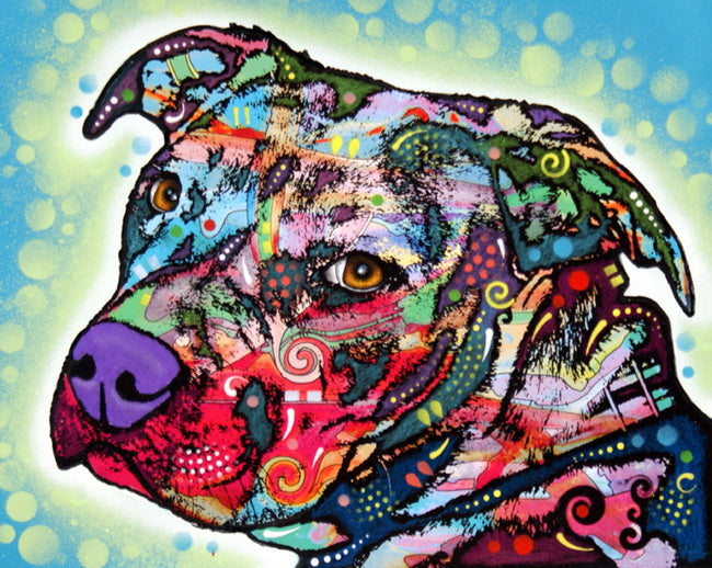 Quadro cane astratto
