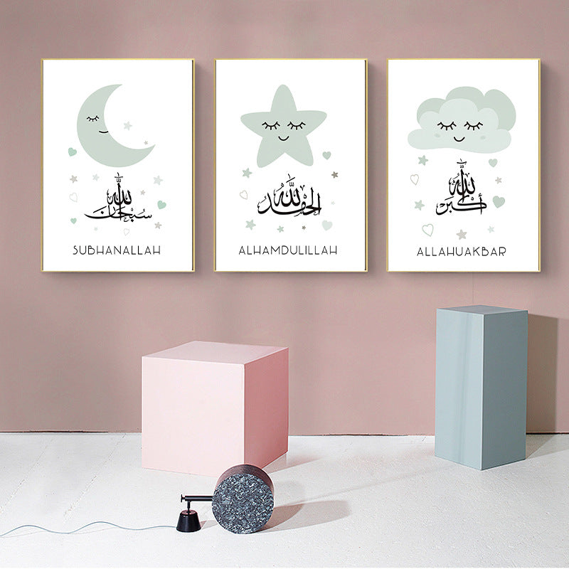 Quadro stelle e luna