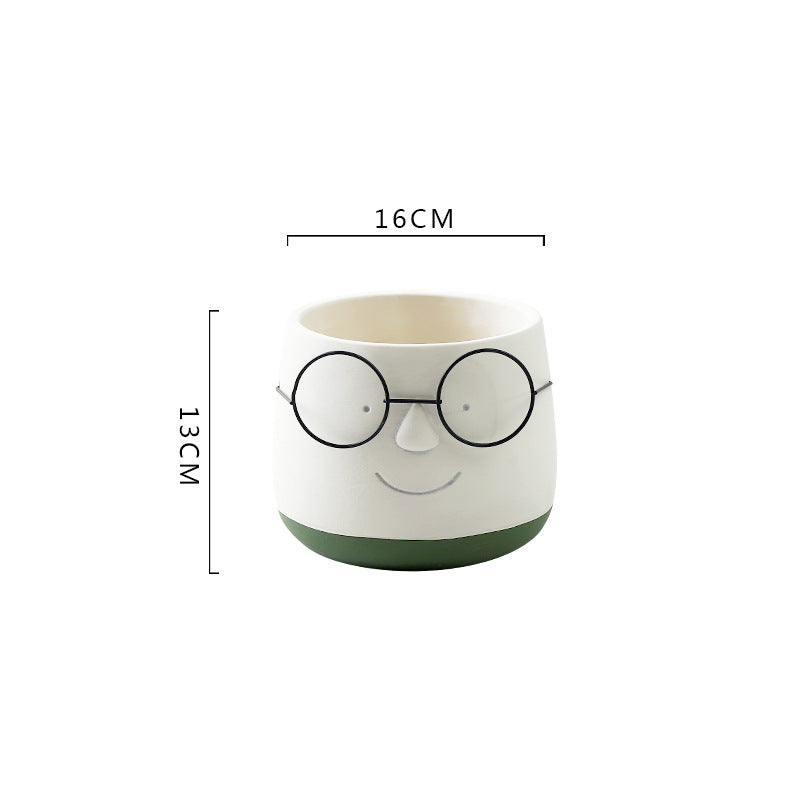 Vaso di vetro per piante