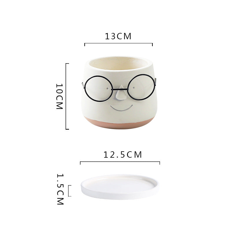 Vaso di vetro per piante
