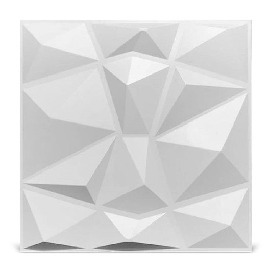 Adesivo murale Triangoli poliedrici 3D grigio