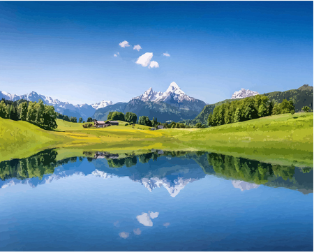 Quadro paesaggio olio