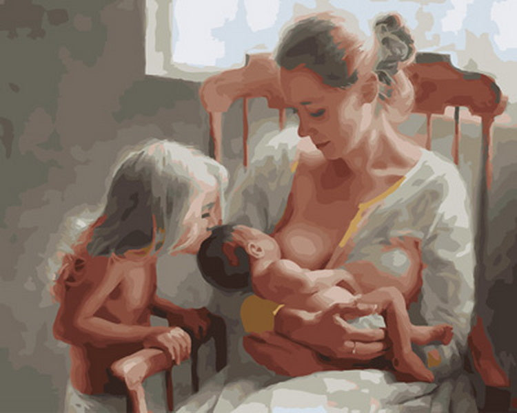 Dipinto mamma e bambino