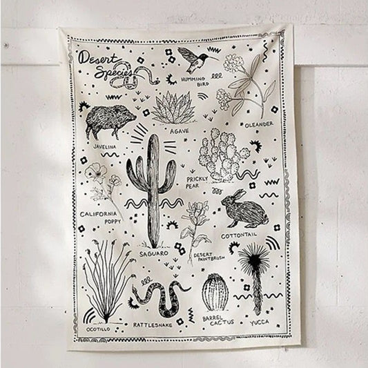 Arazzo Mappa deserto fauna flora