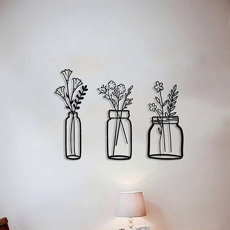 Silhouette metallica fiori
