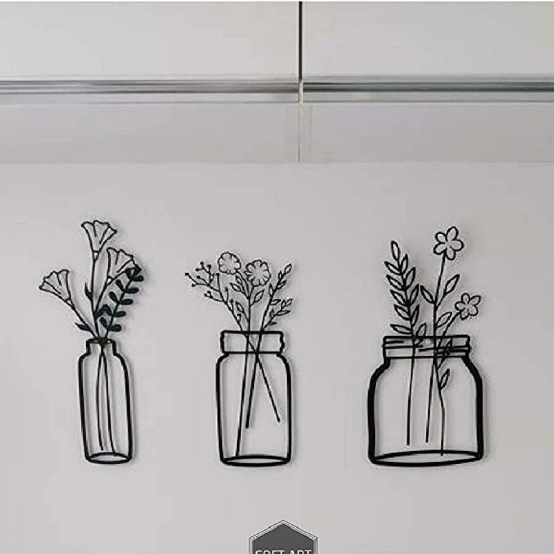 Silhouette metallica fiori