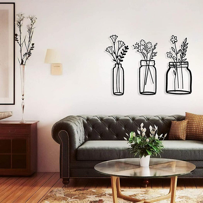 Silhouette metallica fiori