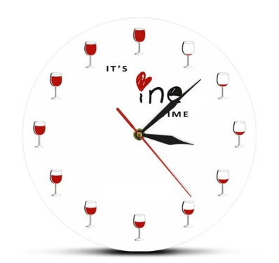 Orologio da parete Bicchieri vino