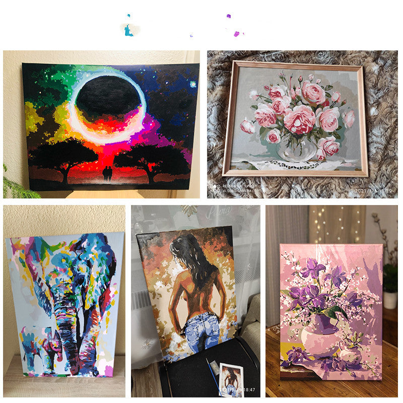 Quadro fiori e uccelli