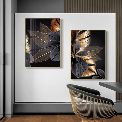 Quadro pianta dorata