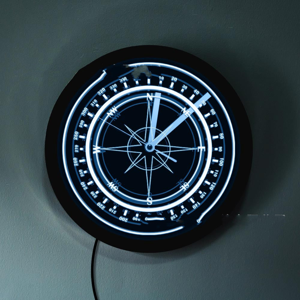 Orologio da parete Bussola neon