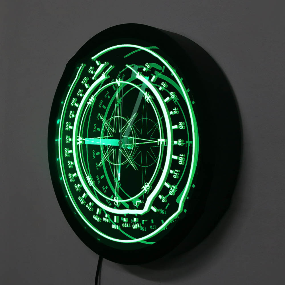 Orologio da parete Bussola neon