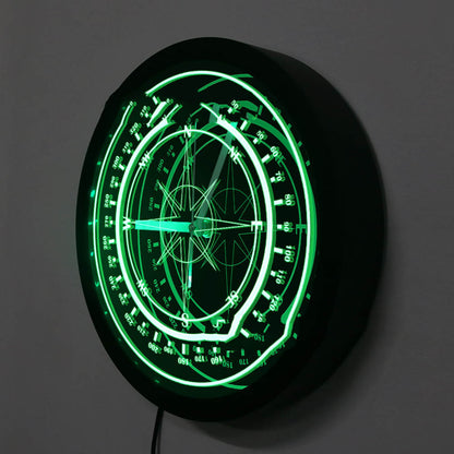Orologio da parete Bussola neon