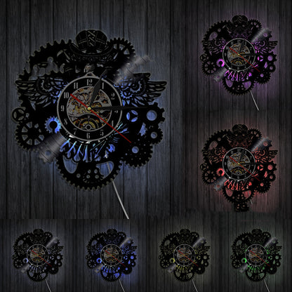 Orologio da parete Gufo e ingranaggi