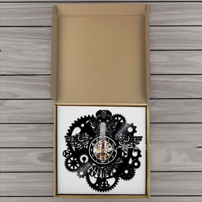 Orologio da parete Gufo e ingranaggi