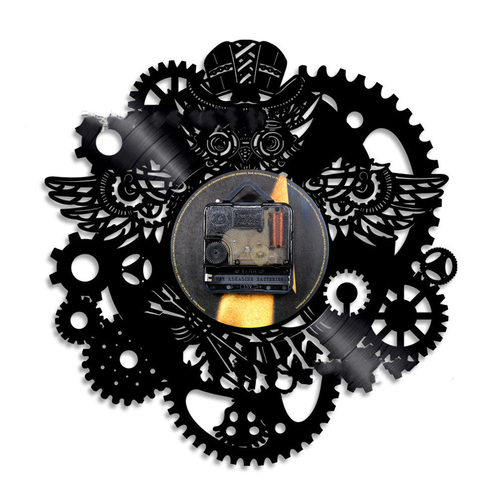 Orologio da parete Gufo e ingranaggi