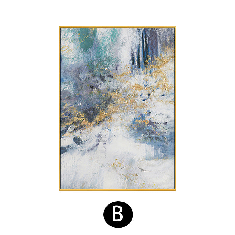 Dipinto astratto blu e oro