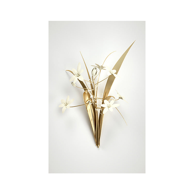 Tela fiore 3D dorato