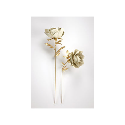Tela fiore 3D dorato