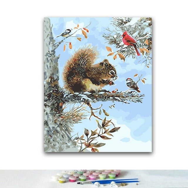 Quadro tela scoiattolo