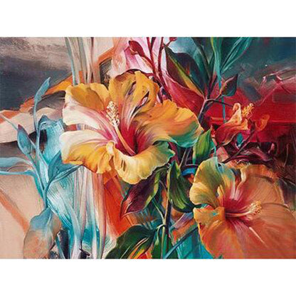 Quadro paesaggio e fiori