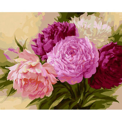 Quadro paesaggio e fiori