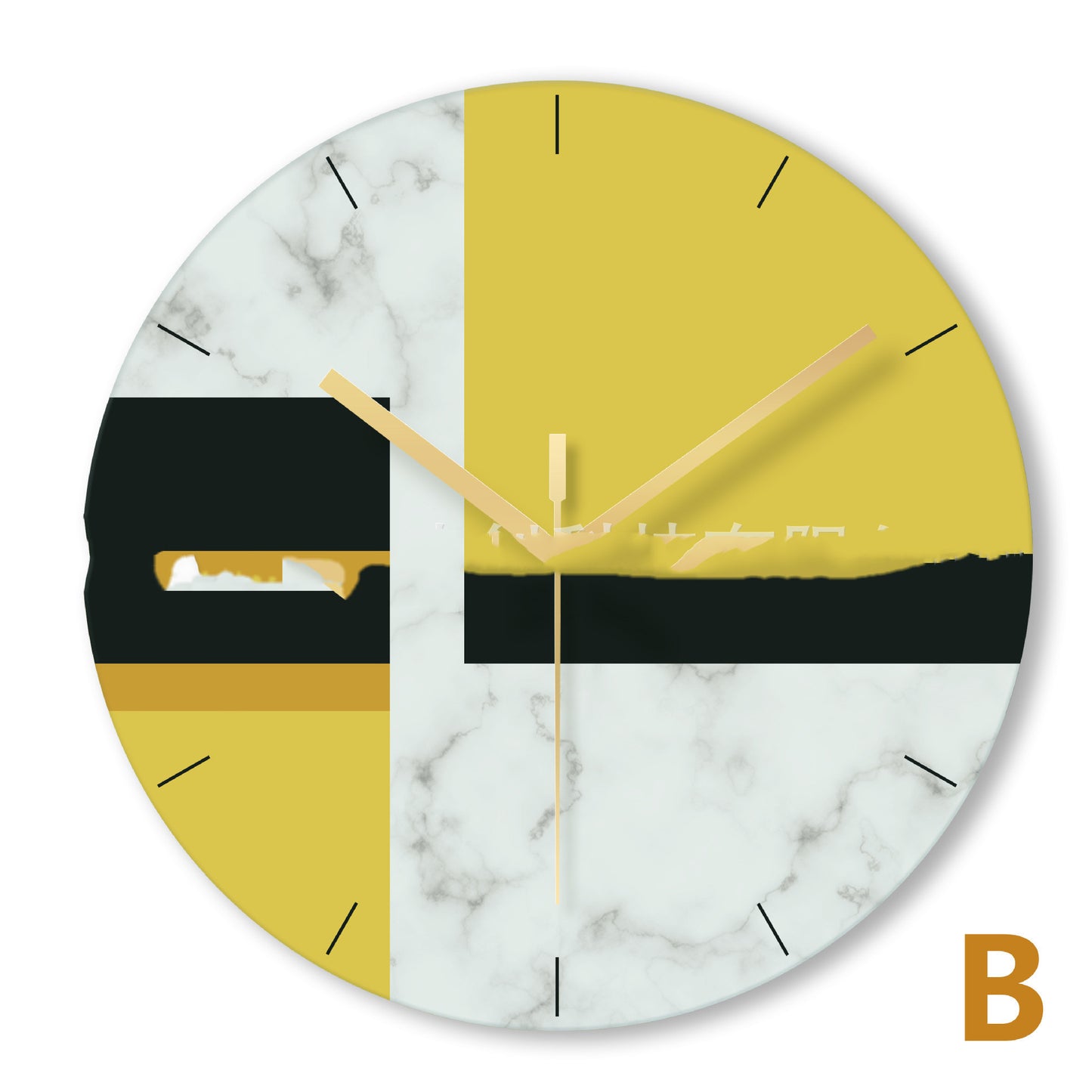Orologio da parete Marmo arte déco giallo