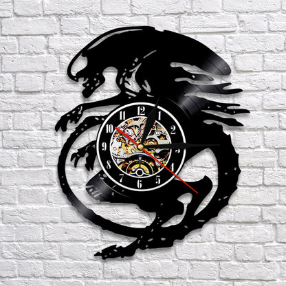 Orologio da parete Drago nero vinile