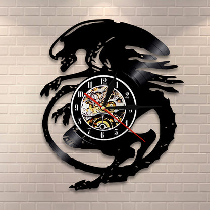 Orologio da parete Drago nero vinile