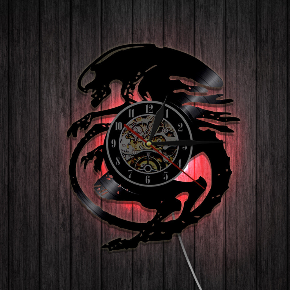Orologio da parete Drago nero vinile