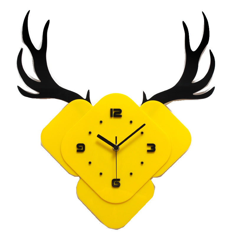 Orologio da parete Cervo corna legno