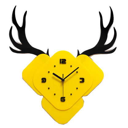 Orologio da parete Cervo corna legno