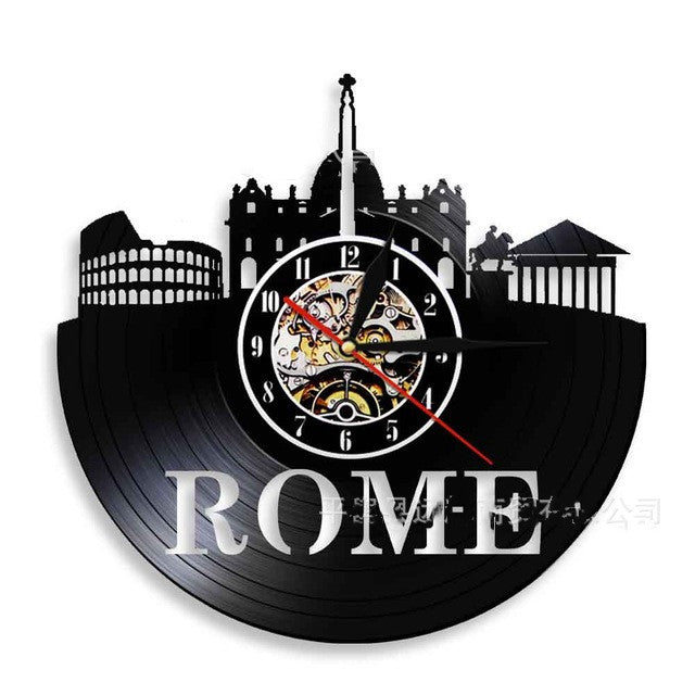 Orologio da parete Monumenti Roma vinile