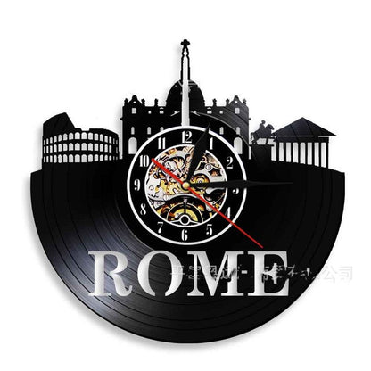Orologio da parete Monumenti Roma vinile