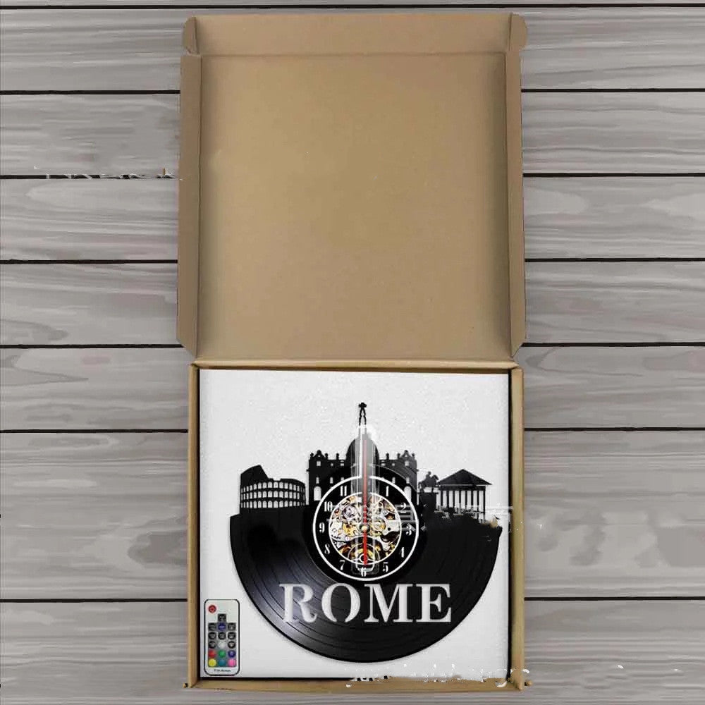 Orologio da parete Monumenti Roma vinile