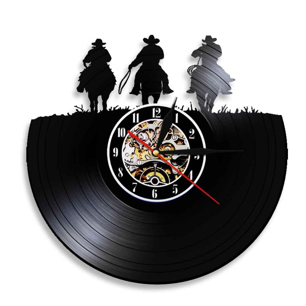 Orologio da parete Cowboy western vinile