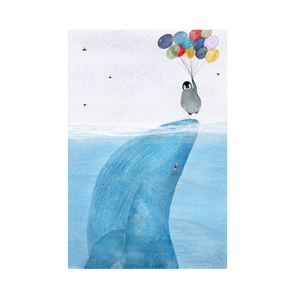 Quadro balena cartoon