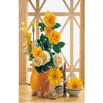 Dipinto fiori e farfalle
