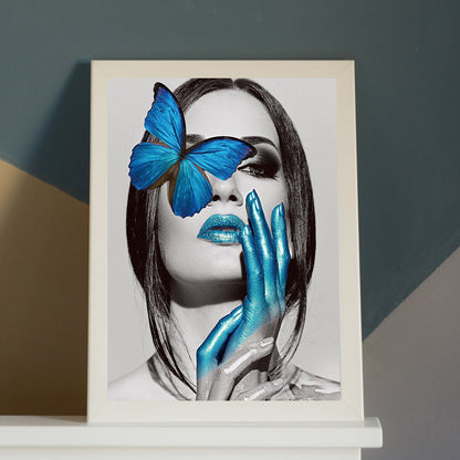Quadro farfalla e donna