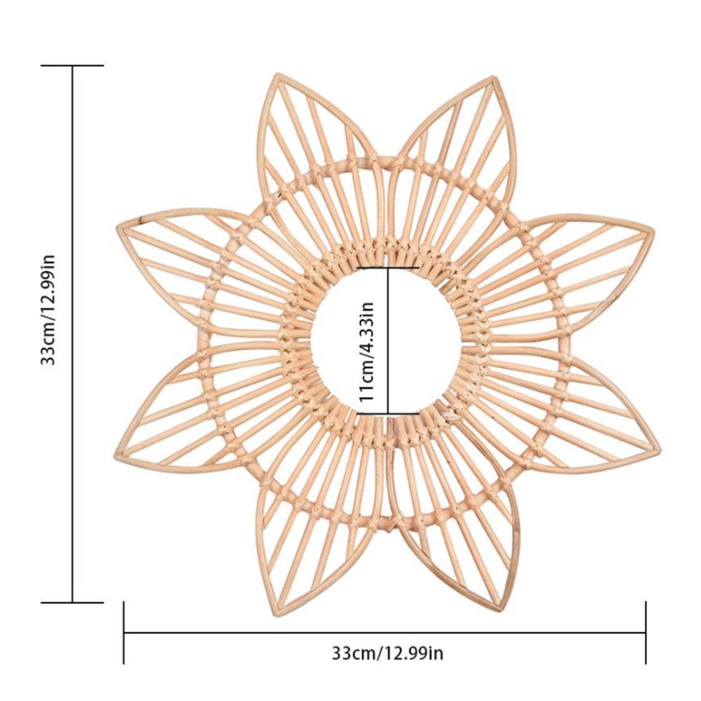 Specchio da parete rattan