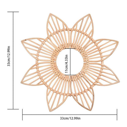 Specchio da parete rattan