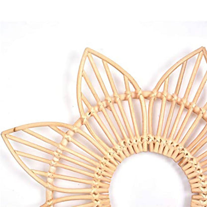 Specchio da parete rattan