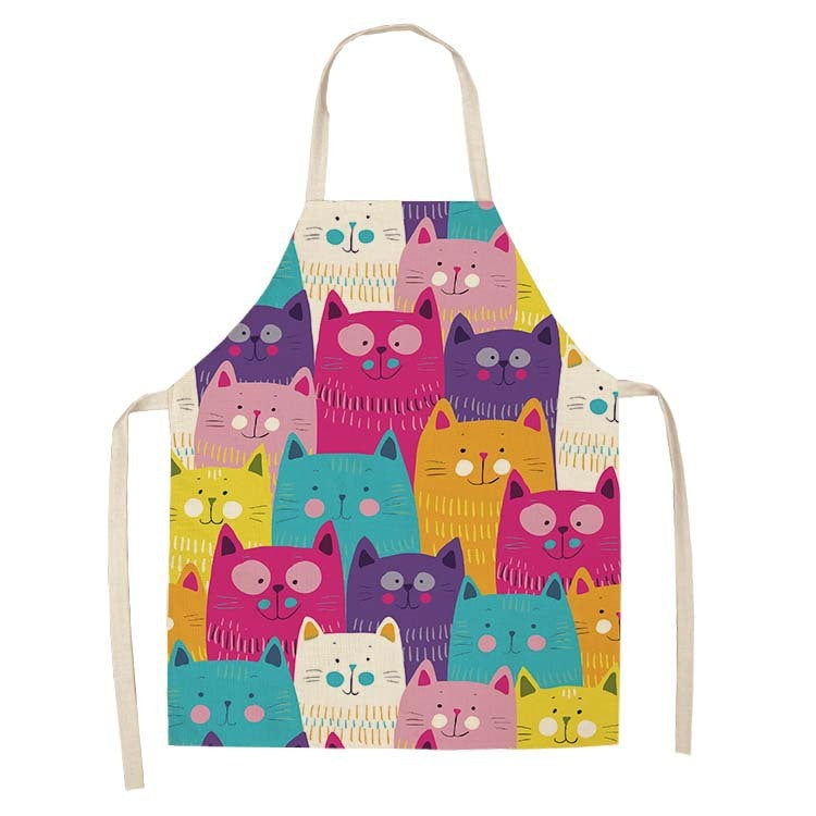 Grembiule lino gatto