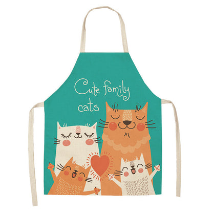 Grembiule lino gatto